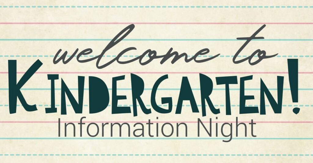 Welcome to Kindergarten. 